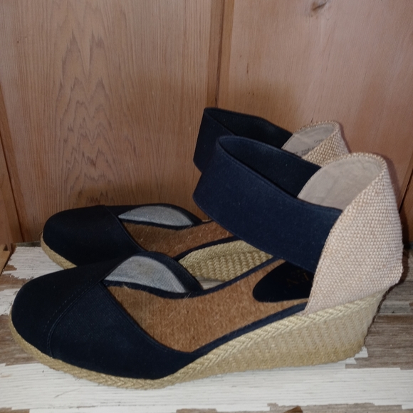 Lauren Ralph Lauren Shoes - Women's Navy Lauren Wedge Sandal